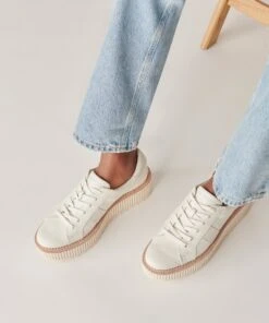 TIGER SNEAKERS WHITE LEATHER 31 TIGER SNEAKERS WHITE LEATHER -Fashion Shoe Store DOLCEVITA SNEAKERS TIGER WHITELEATHER ONFOOT 1