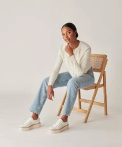 TIGER SNEAKERS WHITE LEATHER 35 TIGER SNEAKERS WHITE LEATHER -Fashion Shoe Store DOLCEVITA SNEAKERS TIGER WHITELEATHER ONFOOT 3