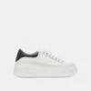 Dolce Vita WYETT SNEAKERS WHITE BLACK LEATHER -Fashion Shoe Store DOLCEVITA SNEAKERS WYETT WHITE BLACKLEATHER 02