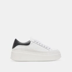 Dolce Vita WYETT SNEAKERS WHITE BLACK LEATHER