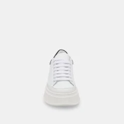 Dolce Vita WYETT SNEAKERS WHITE BLACK LEATHER -Fashion Shoe Store DOLCEVITA SNEAKERS WYETT WHITE BLACKLEATHER 04