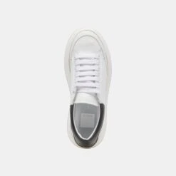 Dolce Vita WYETT SNEAKERS WHITE BLACK LEATHER -Fashion Shoe Store DOLCEVITA SNEAKERS WYETT WHITE BLACKLEATHER 06