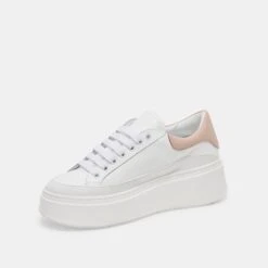 Dolce Vita WYETT SNEAKERS WHITE TAN LEATHER -Fashion Shoe Store DOLCEVITA SNEAKERS WYETT WHITE TANLEATHER 08