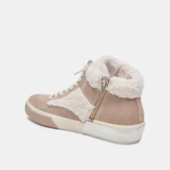 Dolce Vita ZILVIA PLUSH SNEAKERS TAUPE MULTI SUEDE -Fashion Shoe Store DOLCEVITA SNEAKERS ZILVIAPLUSH TAUPEMULTISUEDE 09
