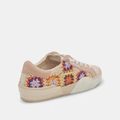 Dolce Vita ZINA CROCHET SNEAKERS PURPLE FLORAL CROCHET -Fashion Shoe Store DOLCEVITA SNEAKERS ZINACROCHET PURPLEFLORALCROCHET 03
