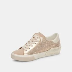 Dolce Vita ZINA CRYSTAL SNEAKERS GOLD SUEDE -Fashion Shoe Store DOLCEVITA SNEAKERS ZINACRYSTAL GOLDSUEDE 08