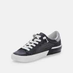 ZINA PERFORATED SNEAKERS BLACK PERFORATED LEATHER -Fashion Shoe Store DOLCEVITA SNEAKERS ZINAPERF BLACKPERFORATEDLEATHER 08