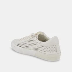ZINA PERFORATED SNEAKERS WHITE PERFORATED LEATHER -Fashion Shoe Store DOLCEVITA SNEAKERS ZINAPERF WHITEPERFORATEDLEATHER 09