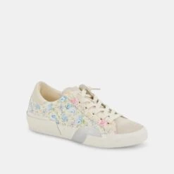 ZINA SNEAKERS BLUE FLORAL LEATHER -Fashion Shoe Store DOLCEVITA SNEAKERS ZINA BLUEFLORALLEATHER 01