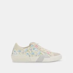 ZINA SNEAKERS BLUE FLORAL LEATHER