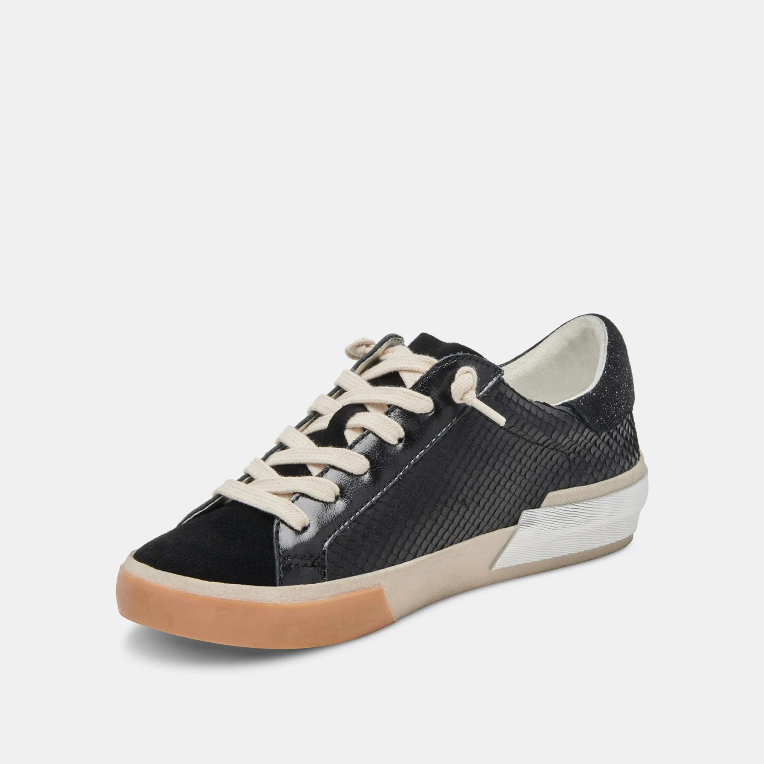 Dolce Vita ZINA SNEAKERS ONYX EMBOSSED LEATHER 6 Dolce Vita ZINA SNEAKERS ONYX EMBOSSED LEATHER - Image 4