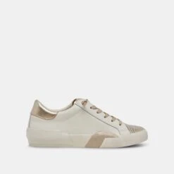 ZINA SNEAKERS WHITE GOLD LEATHER