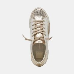 ZINA SNEAKERS WHITE GOLD LEATHER -Fashion Shoe Store DOLCEVITA SNEAKERS ZINA WHITE GOLDLEATHER 06