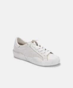 ZINA SNEAKERS WHITE PERFORATED LEATHER -Fashion Shoe Store DOLCEVITA SNEAKERS ZINA WHITE PERFORATED LEATHER MAIN