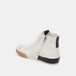 Dolce Vita ZOHARA SNEAKERS WHITE BLACK LEATHER -Fashion Shoe Store DOLCEVITA SNEAKERS ZOHARA WHITEBLACKLEATHER 09