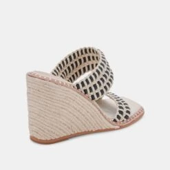 ABIGAL WEDGES BLACK WHITE STELLA 13 ABIGAL WEDGES BLACK WHITE STELLA -Fashion Shoe Store DOLCEVITA WEDGES ABIGAL BLACK WHITESTELLA 03