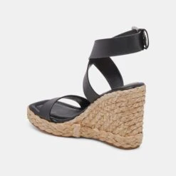 ALDONA WEDGES BLACK LEATHER -Fashion Shoe Store DOLCEVITA WEDGES ALDONA BLACKLEATHER 09