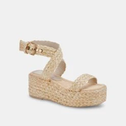 CANNES SANDALS LT NATURAL RAFFIA -Fashion Shoe Store DOLCEVITA WEDGES CANNES LTNATURALRAFFIA 01