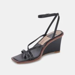 GEMINI WEDGES BLACK LEATHER -Fashion Shoe Store DOLCEVITA WEDGES GEMINI BLACKLEATHER 08