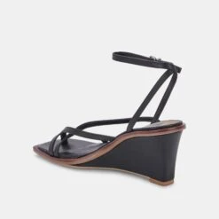 GEMINI WEDGES BLACK LEATHER -Fashion Shoe Store DOLCEVITA WEDGES GEMINI BLACKLEATHER 09