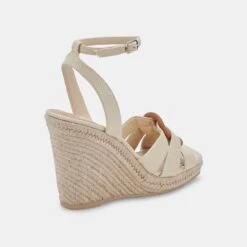 MAZE WEDGES WHEAT RAFFIA -Fashion Shoe Store DOLCEVITA WEDGES MAZE WHEATWOVEN 03