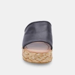 PABLOS WIDE SANDALS BLACK LEATHER -Fashion Shoe Store DOLCEVITA WEDGES PABLOS BLACKLEATHER 04