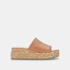 PABLOS WIDE SANDALS HONEY LEATHER