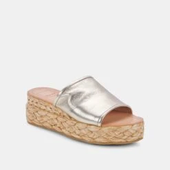PABLOS WIDE SANDALS GOLD METALLIC LEATHER -Fashion Shoe Store DOLCEVITA WEDGES PABLOS LIGHTGOLDMETALLICLEATHER 01 109fb1de 880f 490a 8add 6e66a176df3b