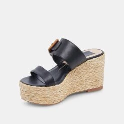 THORIN WEDGES BLACK LEATHER -Fashion Shoe Store DOLCEVITA WEDGES THORIN BLACKLEATHER 08