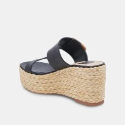 THORIN WEDGES BLACK LEATHER -Fashion Shoe Store DOLCEVITA WEDGES THORIN BLACKLEATHER 09