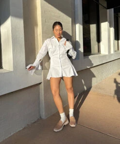 ELIAS FLATS TOFFEE SUEDE -Fashion Shoe Store Elias Toffee 2