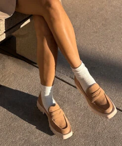 ELIAS FLATS TOFFEE SUEDE -Fashion Shoe Store Elias Toffee 3