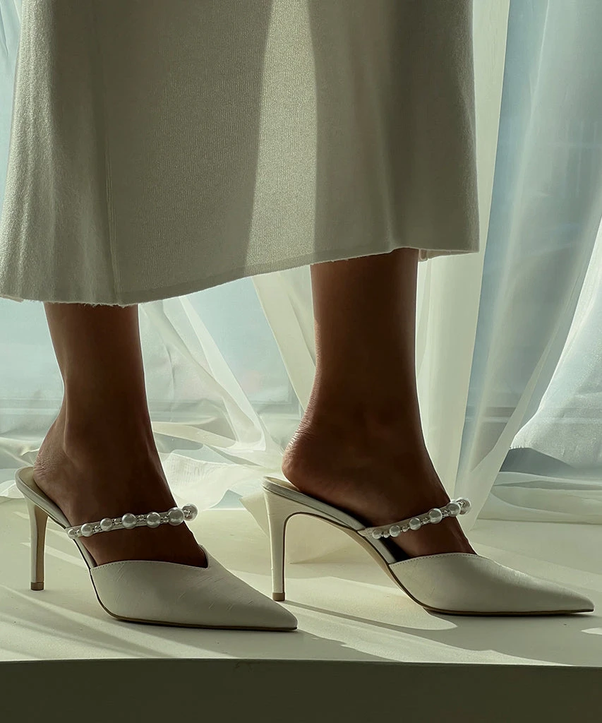 KANIKA PEARL HEELS VANILLA SILK 4 KANIKA PEARL HEELS VANILLA SILK - Image 2