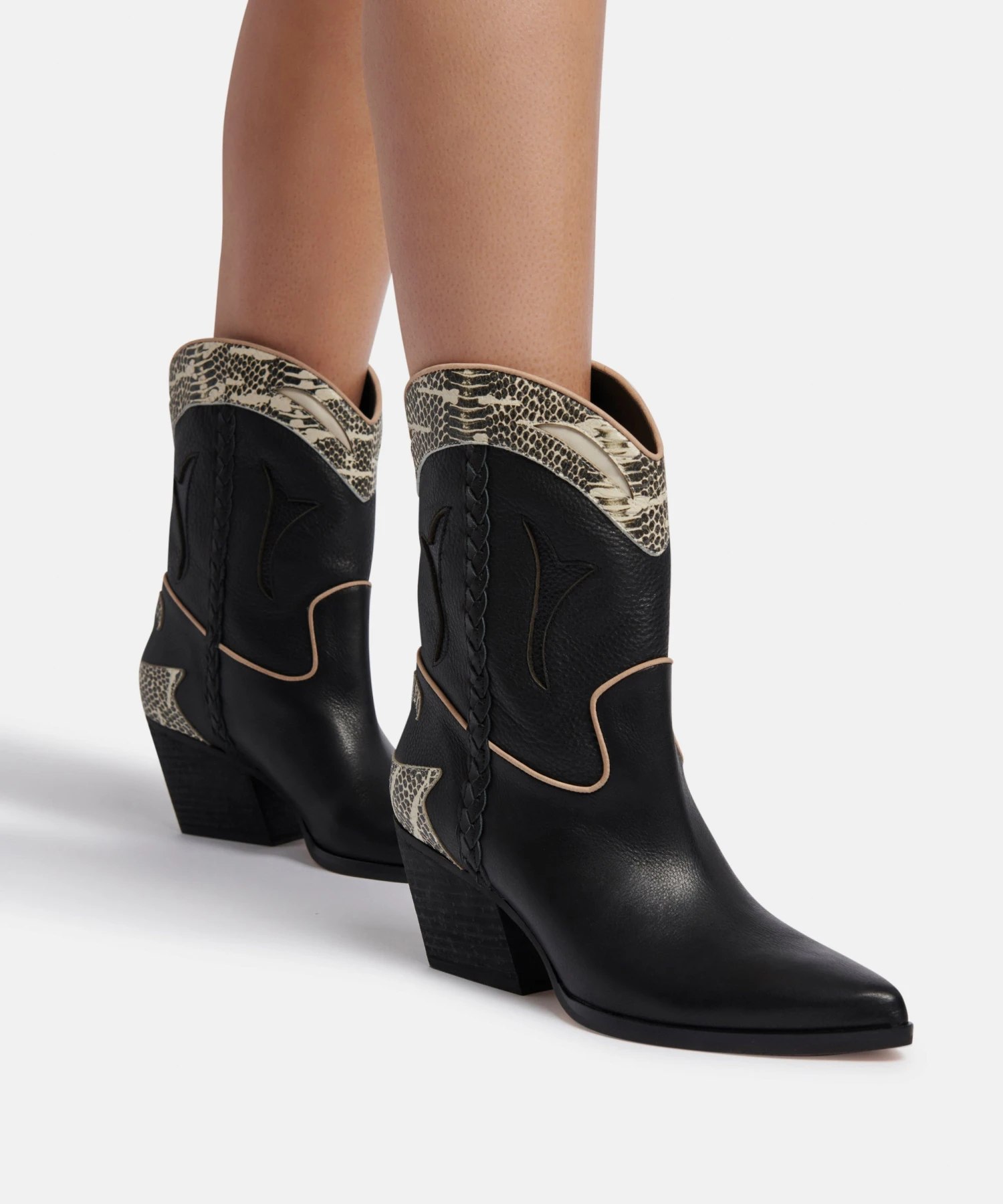 LORAL BOOTIES BLACK LEATHER 6 LORAL BOOTIES BLACK LEATHER - Image 4