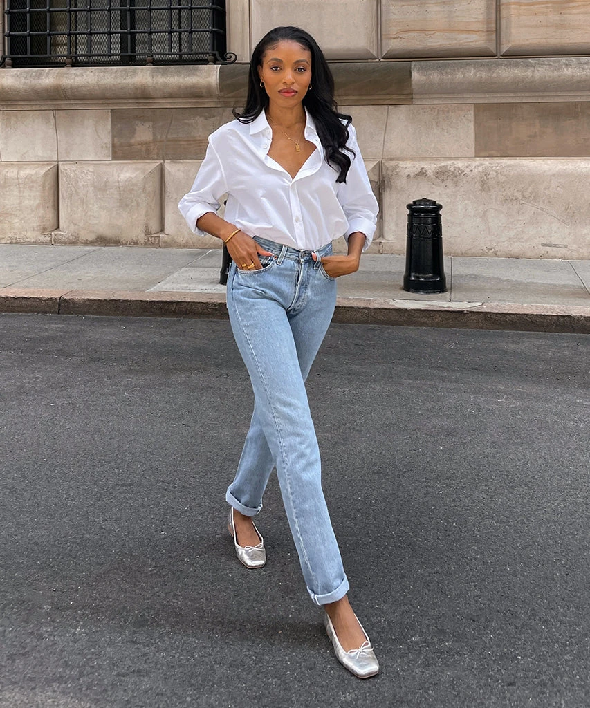 Dolce Vita ANISA BALLET FLATS SILVER DISTRESSED LEATHER 4 Dolce Vita ANISA BALLET FLATS SILVER DISTRESSED LEATHER - Image 2