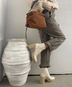 CASTER H2O BOOTIES IVORY LEATHER -Fashion Shoe Store caster preston pdp