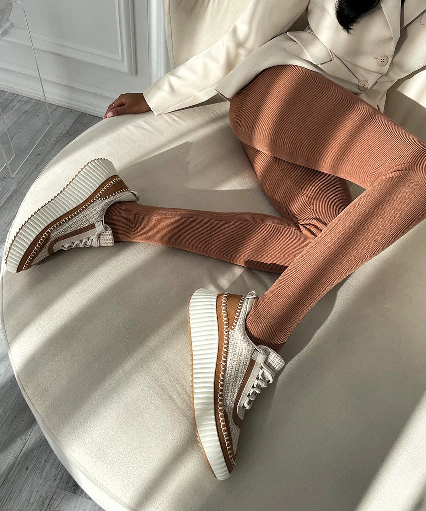 DOLEN SNEAKERS BROWN MULTI WOVEN 6 DOLEN SNEAKERS BROWN MULTI WOVEN - Image 4