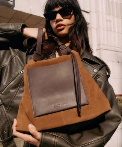 Dolce Vita HANA SHOULDER BAG TOBACCO SUEDE -Fashion Shoe Store hana t