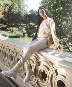 HOVEN STUD H2O BOOTS IVORY LEATHER 16 HOVEN STUD H2O BOOTS IVORY LEATHER -Fashion Shoe Store hoven 2