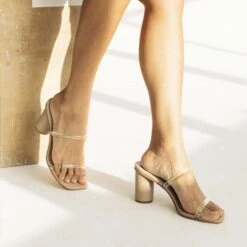 NOLES HEELS NUDE CRYSTAL -Fashion Shoe Store noles clear pdp