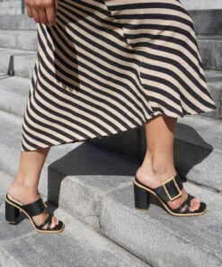 ONNIE WIDE HEELS ONYX RAFFIA -Fashion Shoe Store onnie b 3 f62ae348 f243 4071 b61b 67893c6db81f