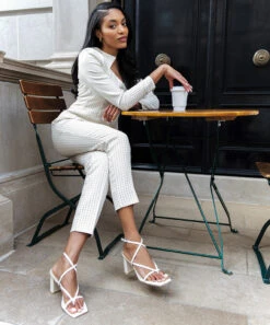 PAROO HEELS IVORY LEATHER -Fashion Shoe Store paroo 1