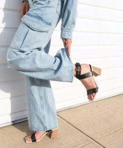 PAYTIN HEELS BLACK LEATHER -Fashion Shoe Store paytin black 1