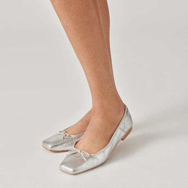 Dolce Vita ANISA BALLET FLATS SILVER DISTRESSED LEATHER 11 Dolce Vita ANISA BALLET FLATS SILVER DISTRESSED LEATHER - Image 9